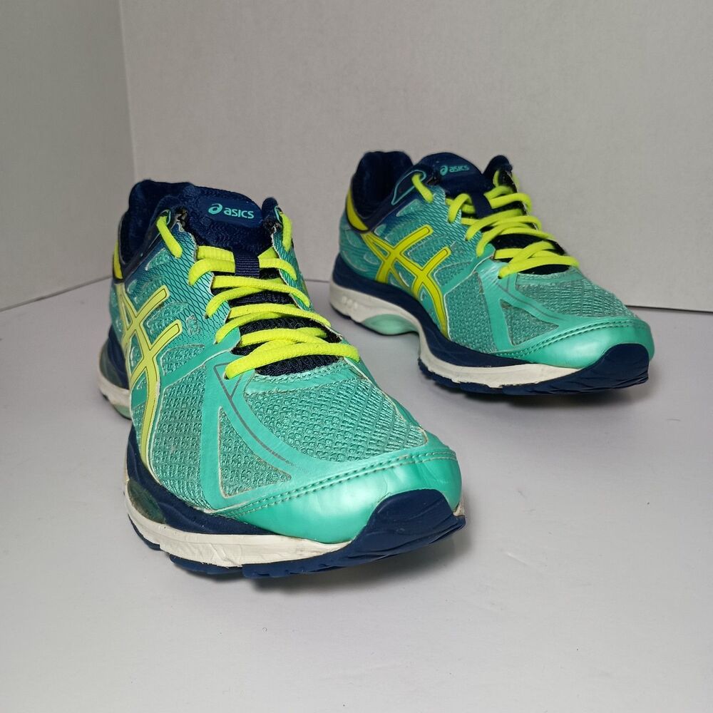 Asics T489N Gel-Cumulus 17 Running Shoes Blue Green Womens Size 8 Sneakers